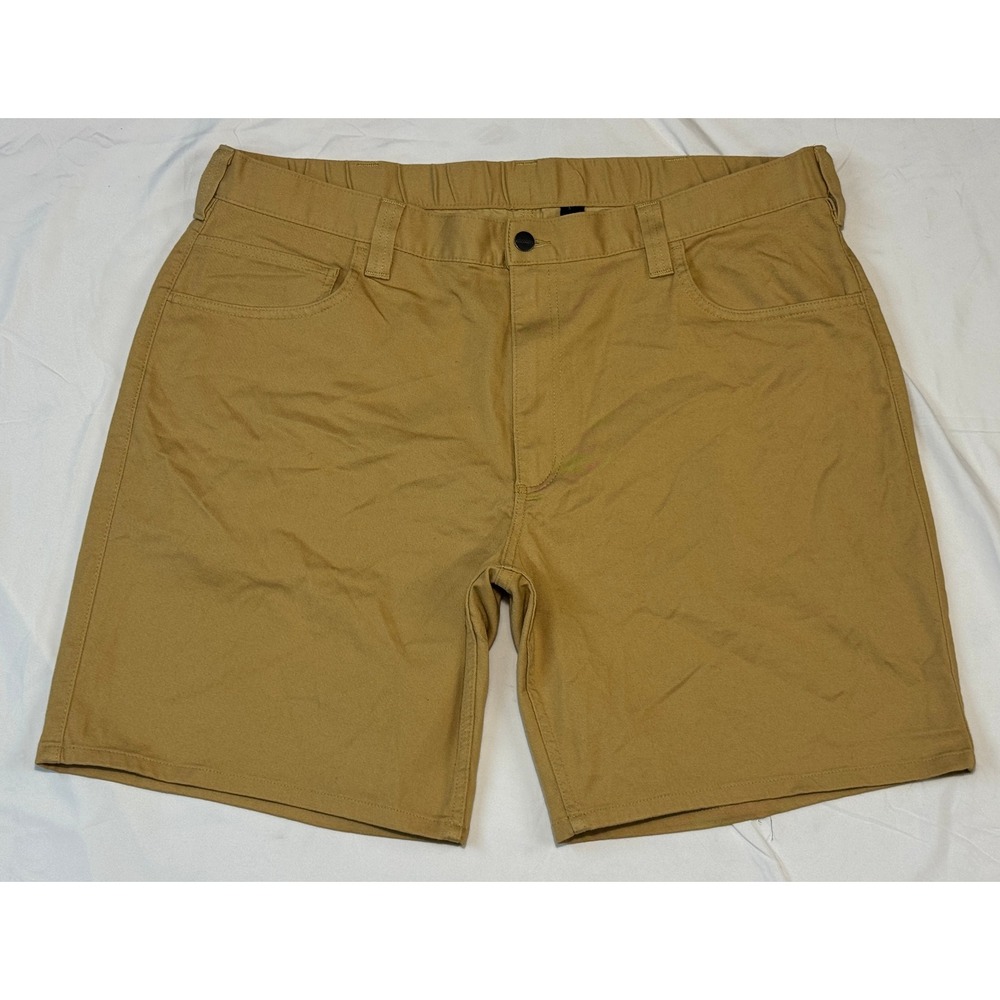Carhartt Mens Relaxed Fit Rugged Flex Canvas Work Shorts Tan Brown 40 BS6280-M